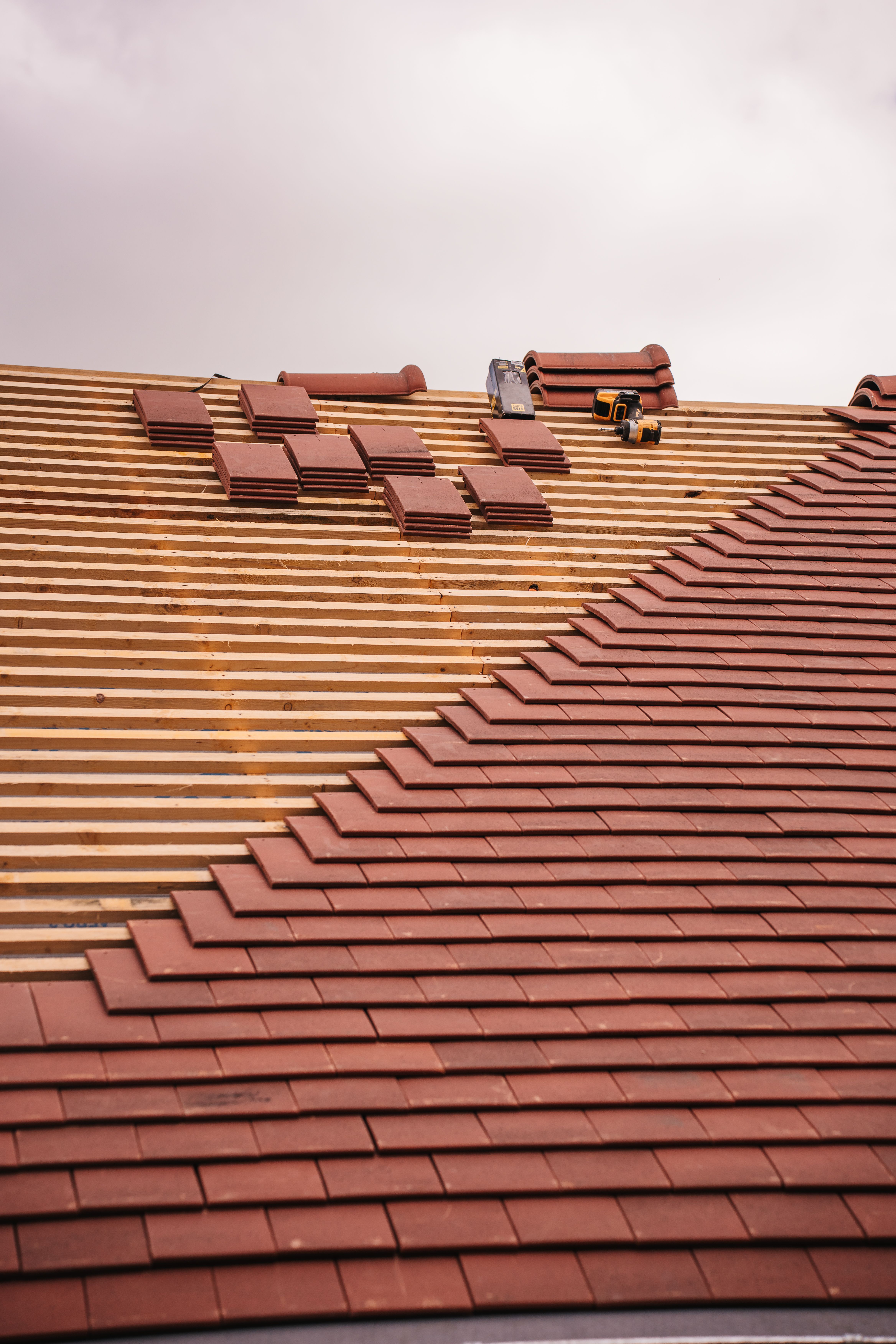 Commercial building with new roof